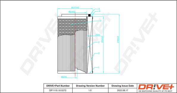 Dr!ve+ DP1110.10.0272 - Gaisa filtrs ps1.lv