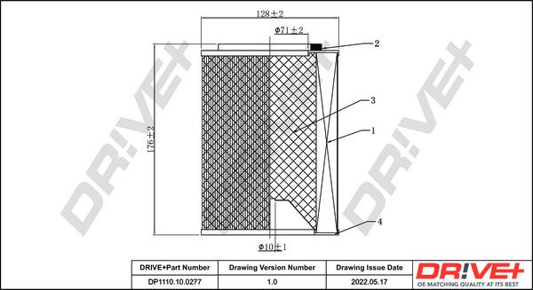 Dr!ve+ DP1110.10.0277 - Gaisa filtrs ps1.lv