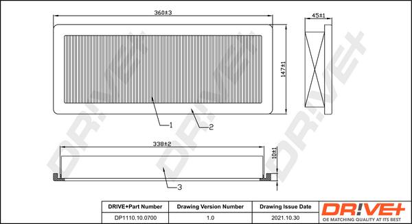 Dr!ve+ DP1110.10.0700 - Gaisa filtrs ps1.lv