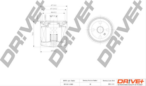 Dr!ve+ DP1110.11.0045 - Eļļas filtrs ps1.lv