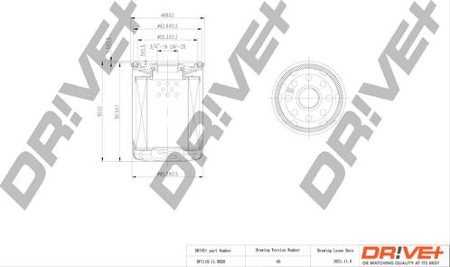 Dr!ve+ DP1110.11.0020 - Eļļas filtrs ps1.lv