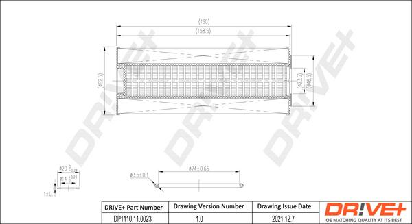 Dr!ve+ DP1110.11.0023 - Eļļas filtrs ps1.lv