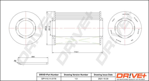 Dr!ve+ DP1110.11.0176 - Eļļas filtrs ps1.lv