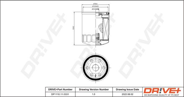 Dr!ve+ DP1110.11.0331 - Eļļas filtrs ps1.lv