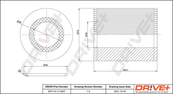 Dr!ve+ DP1110.11.0207 - Eļļas filtrs ps1.lv