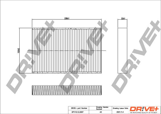 Dr!ve+ DP1110.12.0097 - Filtrs, Salona telpas gaiss ps1.lv