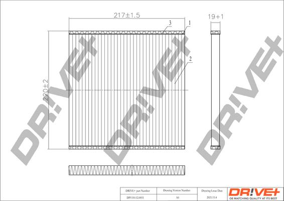 Dr!ve+ DP1110.12.0051 - Filtrs, Salona telpas gaiss ps1.lv