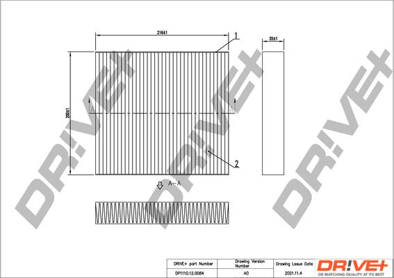 Dr!ve+ DP1110.12.0084 - Filtrs, Salona telpas gaiss ps1.lv