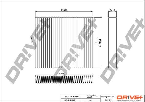 Dr!ve+ DP1110.12.0086 - Filtrs, Salona telpas gaiss ps1.lv