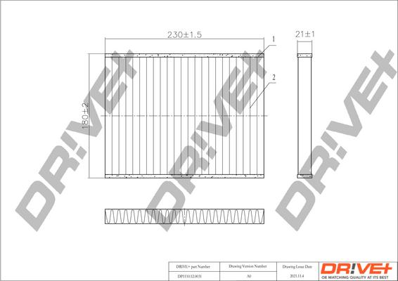 Dr!ve+ DP1110.12.0031 - Filtrs, Salona telpas gaiss ps1.lv