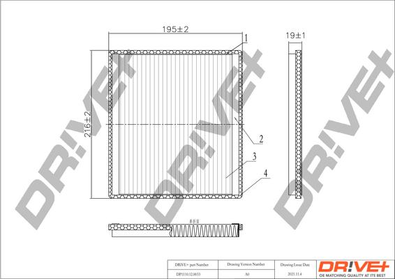 Dr!ve+ DP1110.12.0033 - Filtrs, Salona telpas gaiss ps1.lv