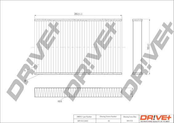 Dr!ve+ DP1110.12.0022 - Filtrs, Salona telpas gaiss ps1.lv