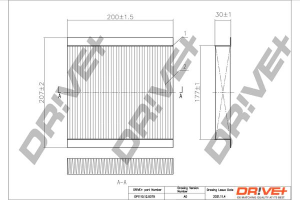 Dr!ve+ DP1110.12.0079 - Filtrs, Salona telpas gaiss ps1.lv