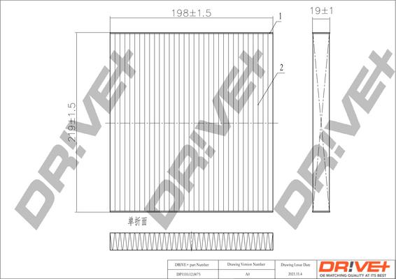 Dr!ve+ DP1110.12.0075 - Filtrs, Salona telpas gaiss ps1.lv