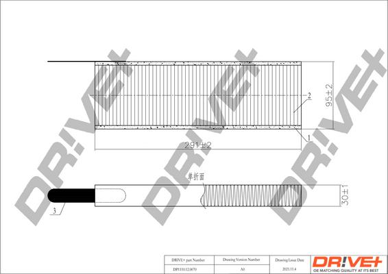 Dr!ve+ DP1110.12.0070 - Filtrs, Salona telpas gaiss ps1.lv