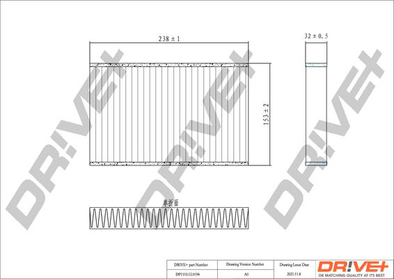 Dr!ve+ DP1110.12.0194 - Filtrs, Salona telpas gaiss ps1.lv