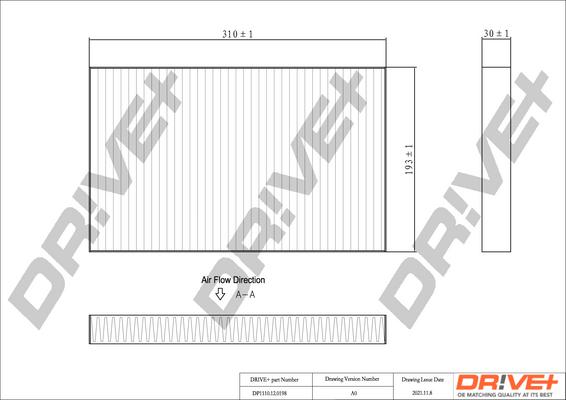 Dr!ve+ DP1110.12.0198 - Filtrs, Salona telpas gaiss ps1.lv