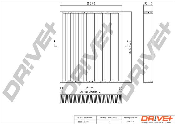 Dr!ve+ DP1110.12.0193 - Filtrs, Salona telpas gaiss ps1.lv