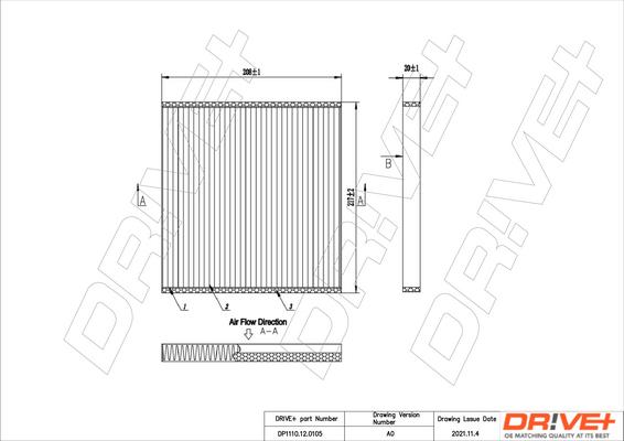 Dr!ve+ DP1110.12.0105 - Filtrs, Salona telpas gaiss ps1.lv