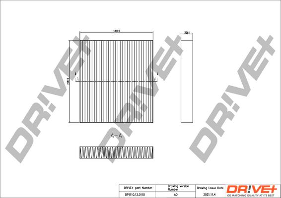 Dr!ve+ DP1110.12.0110 - Filtrs, Salona telpas gaiss ps1.lv