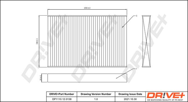 Dr!ve+ DP1110.12.0138 - Filtrs, Salona telpas gaiss ps1.lv