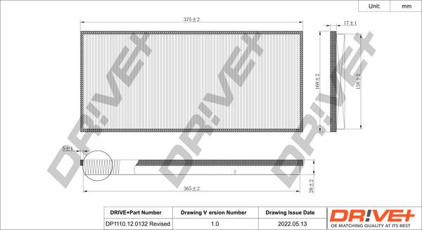 Dr!ve+ DP1110.12.0132 - Filtrs, Salona telpas gaiss ps1.lv