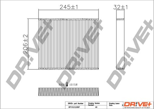 Dr!ve+ DP1110.12.0397 - Filtrs, Salona telpas gaiss ps1.lv