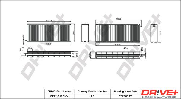 Dr!ve+ DP1110.12.0354 - Filtrs, Salona telpas gaiss ps1.lv