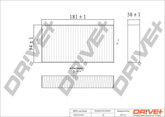 Dr!ve+ DP1110.12.0353 - Filtrs, Salona telpas gaiss ps1.lv