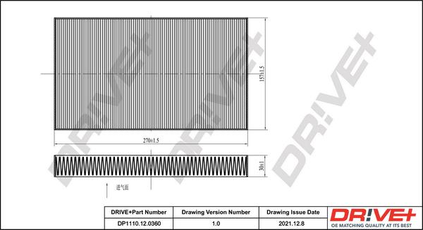 Dr!ve+ DP1110.12.0360 - Filtrs, Salona telpas gaiss ps1.lv