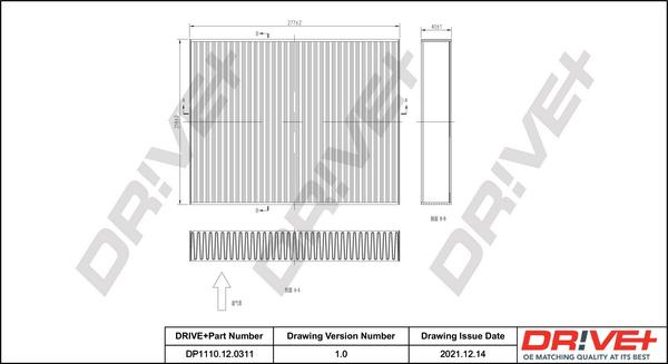 Dr!ve+ DP1110.12.0311 - Filtrs, Salona telpas gaiss ps1.lv