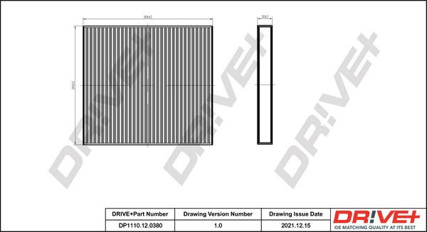 Dr!ve+ DP1110.12.0380 - Filtrs, Salona telpas gaiss ps1.lv