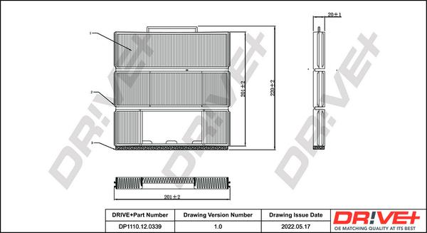 Dr!ve+ DP1110.12.0339 - Filtrs, Salona telpas gaiss ps1.lv