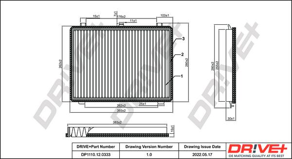 Dr!ve+ DP1110.12.0333 - Filtrs, Salona telpas gaiss ps1.lv