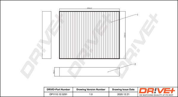 Dr!ve+ DP1110.12.0291 - Filtrs, Salona telpas gaiss ps1.lv