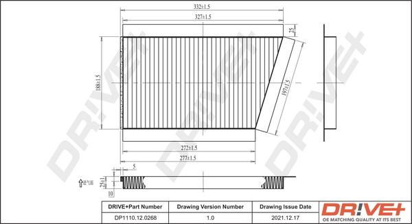 Dr!ve+ DP1110.12.0268 - Filtrs, Salona telpas gaiss ps1.lv