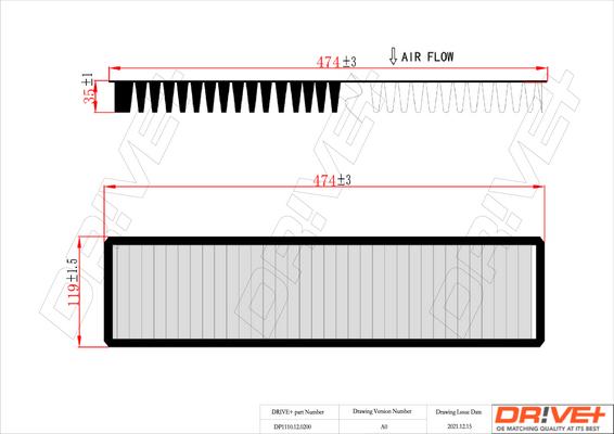 Dr!ve+ DP1110.12.0200 - Filtrs, Salona telpas gaiss ps1.lv