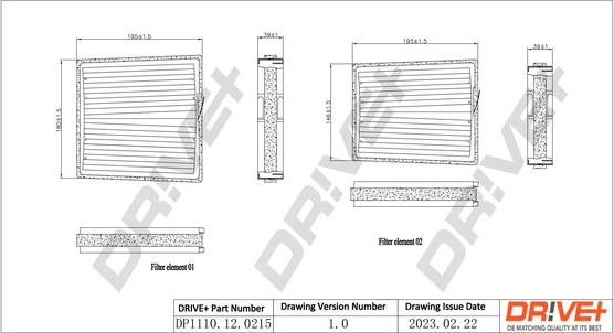 Dr!ve+ DP1110.12.0215 - Filtrs, Salona telpas gaiss ps1.lv