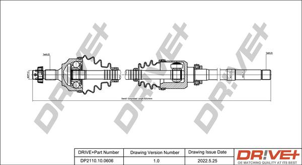 Dr!ve+ DP2110.10.0606 - Piedziņas vārpsta ps1.lv