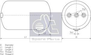 DT Spare Parts 4.66435 - Gaisa resīveris, Kompresors ps1.lv