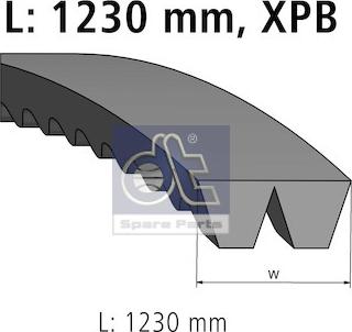 DT Spare Parts 4.80677 - Ķīļsiksnas komplekts ps1.lv