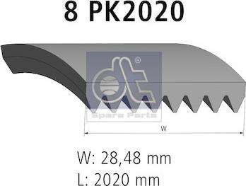 DT Spare Parts 4.80761 - Ķīļrievu siksna ps1.lv