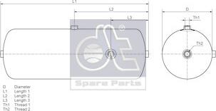 DT Spare Parts 5.70050 - Gaisa resīveris, Kompresors ps1.lv