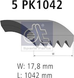 DT Spare Parts 6.31504 - Ķīļrievu siksna ps1.lv