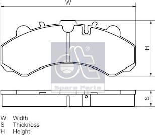 DT Spare Parts 10.14001 - Bremžu uzliku kompl., Disku bremzes ps1.lv