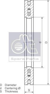 DT Spare Parts 2.40550 - Bremžu diski ps1.lv