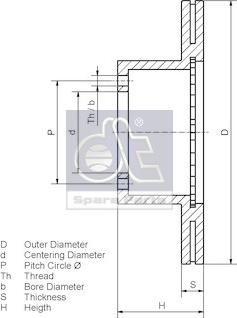 DT Spare Parts 7.36045 - Bremžu diski ps1.lv