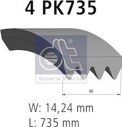 DT Spare Parts 13.43501 - Ķīļrievu siksna ps1.lv