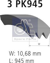 DT Spare Parts 12.15401 - Ķīļrievu siksna ps1.lv