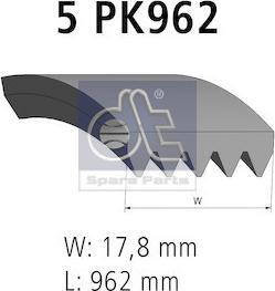 DT Spare Parts 12.15408 - Ķīļrievu siksna ps1.lv